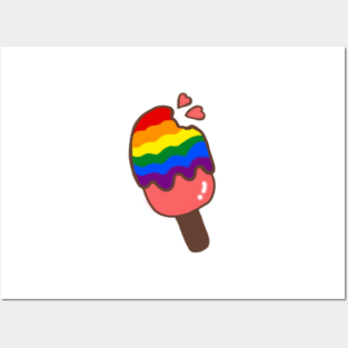 LGBQ ice cream colorful Shirt Posters and Art